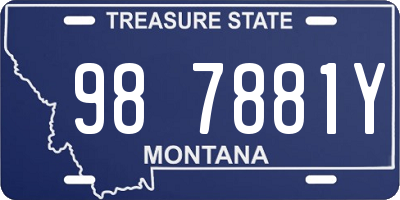 MT license plate 987881Y