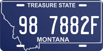 MT license plate 987882F