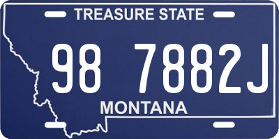 MT license plate 987882J