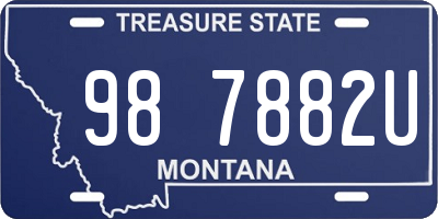 MT license plate 987882U