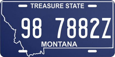 MT license plate 987882Z