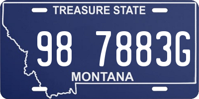 MT license plate 987883G