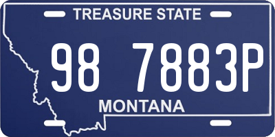 MT license plate 987883P