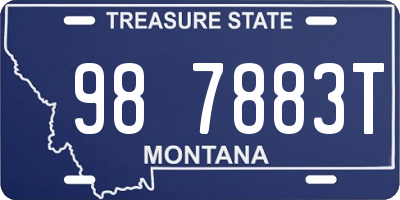 MT license plate 987883T