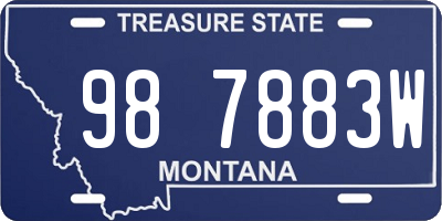 MT license plate 987883W