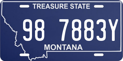 MT license plate 987883Y