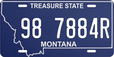 MT license plate 987884R