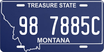 MT license plate 987885C