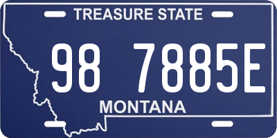 MT license plate 987885E