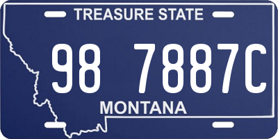 MT license plate 987887C