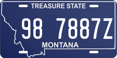 MT license plate 987887Z