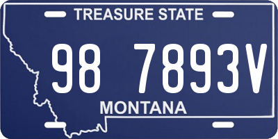 MT license plate 987893V