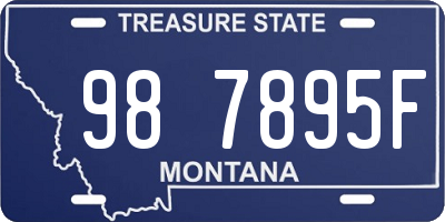 MT license plate 987895F