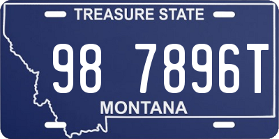 MT license plate 987896T