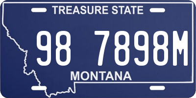 MT license plate 987898M