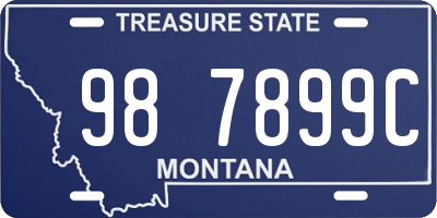 MT license plate 987899C