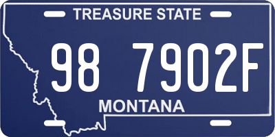 MT license plate 987902F