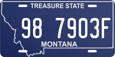 MT license plate 987903F