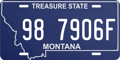MT license plate 987906F