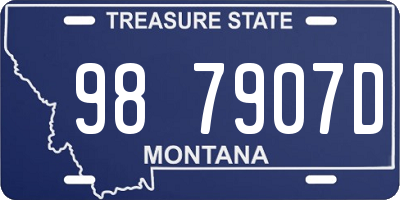 MT license plate 987907D