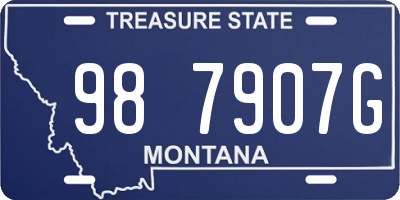 MT license plate 987907G