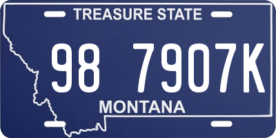 MT license plate 987907K