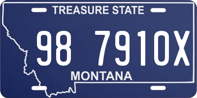 MT license plate 987910X