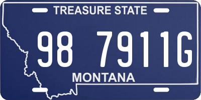 MT license plate 987911G