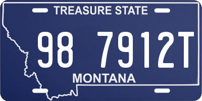 MT license plate 987912T