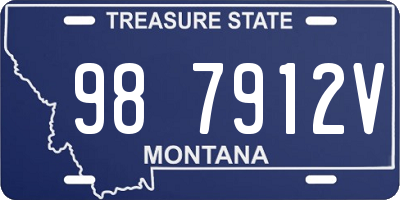 MT license plate 987912V