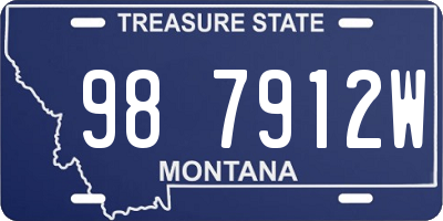 MT license plate 987912W