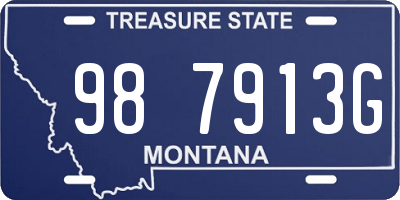 MT license plate 987913G