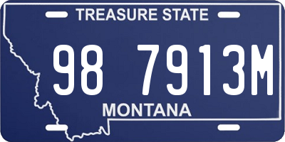 MT license plate 987913M