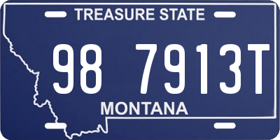 MT license plate 987913T