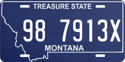 MT license plate 987913X