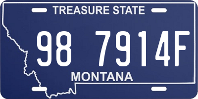 MT license plate 987914F