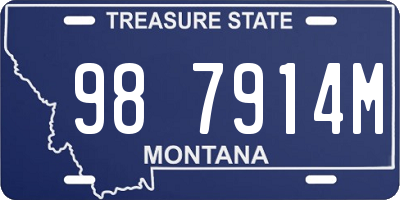 MT license plate 987914M