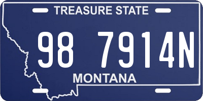 MT license plate 987914N