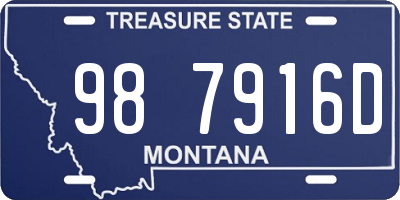 MT license plate 987916D