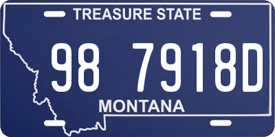 MT license plate 987918D