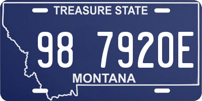 MT license plate 987920E