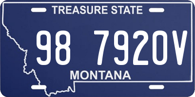 MT license plate 987920V