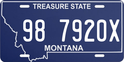 MT license plate 987920X