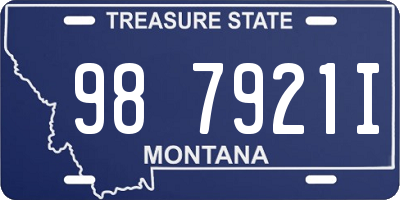 MT license plate 987921I