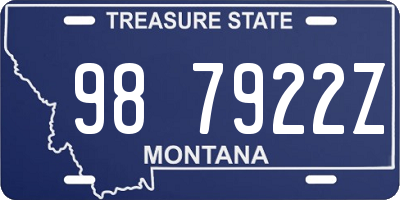 MT license plate 987922Z