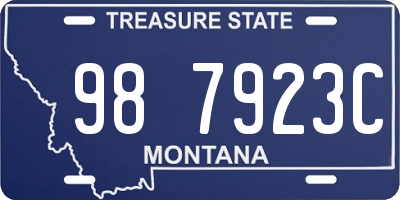 MT license plate 987923C