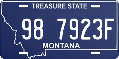 MT license plate 987923F