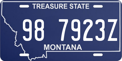 MT license plate 987923Z