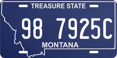 MT license plate 987925C