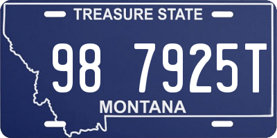 MT license plate 987925T